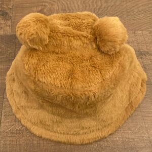Faux Fur Bear Bucket Hat OSFM